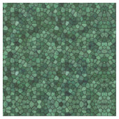 Jade Green Cobbled Patchwork Terrazo Muster Stoff (Nahaufnahme)