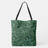 Jade Green Cobbled Patchwork Terrazo Muster Tasche (Rückseite)