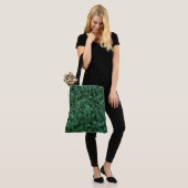 Jade Green Cobbled Patchwork Terrazo Muster Tasche (Am Model)