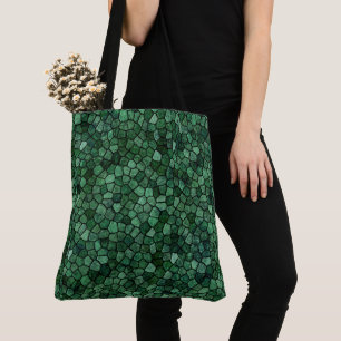Jade Green Cobbled Patchwork Terrazo Muster Tasche