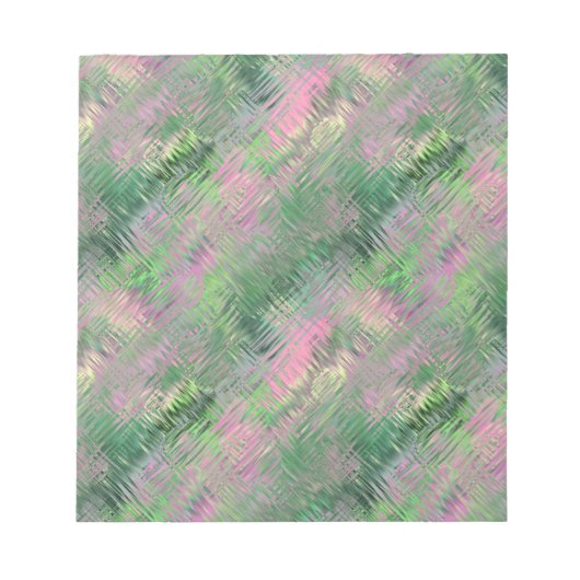 Jade Green Crystal Gel Pattern Notizblock (Vorderseite)
