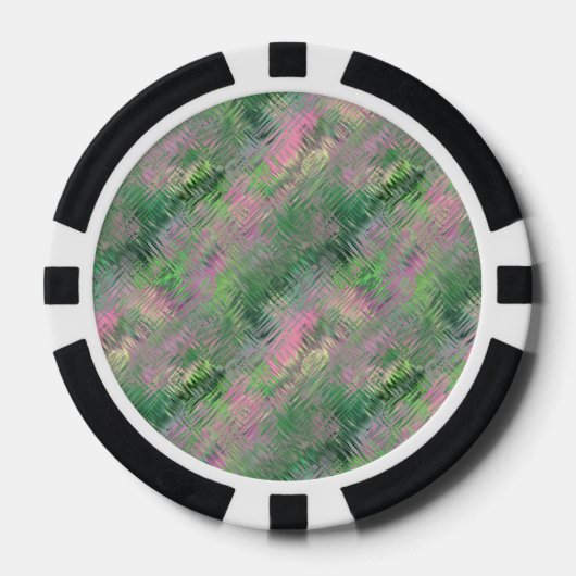 Jade Green Crystal Gel Pattern Pokerchips (Vorderseite)