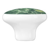 Jade Green Gemstone Pattern Keramikknauf (Seitenansicht)