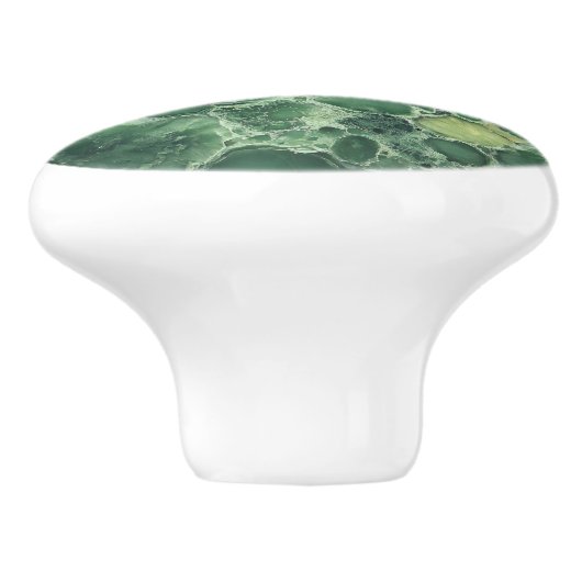 Jade Green Gemstone Pattern Keramikknauf (Seitenansicht)