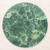 Jade Green Gemstone Pattern Runder Pappuntersetzer (Vorderseite)