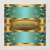 Jade Green Gold Womans Birthday Party