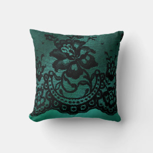 Jade Green Lace Decorative Pillow Kissen