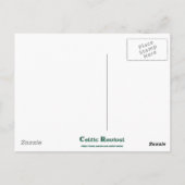 Jade Green Metal Celtic Knot Postkarte (Rückseite)