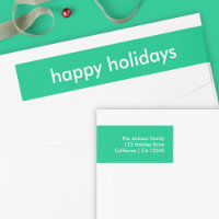 Jade Green Minimalistisch Vibrant Xmas Rücksendead