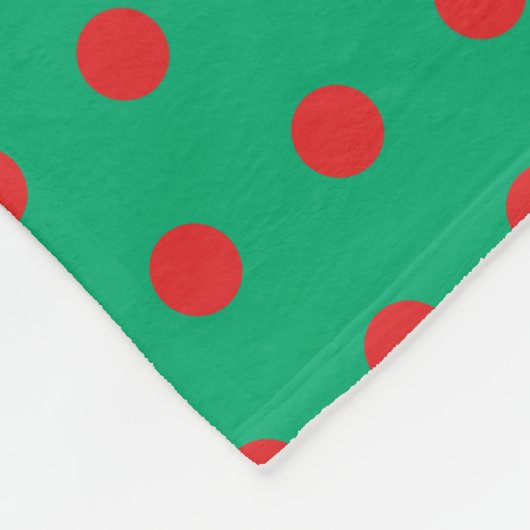 Jade Green Polka Dot Chinesisches neues Jahr des O Fleecedecke (Ecke)