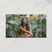 Jade Green QR Code Foto Social Media Icons Visitenkarte (Rückseite)