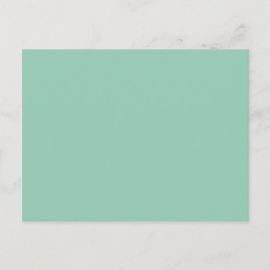 Jade Green Solid Color Postkarte (Vorderseite)