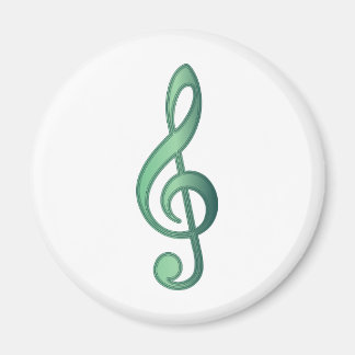 Jade Green Treble Clef Magnet
