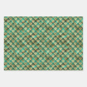 Jade Green und Gold Foil Look Geschenkpapier Set (Vorderseite)