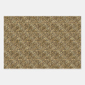 Jade Green und Gold Foil Look Leopard Print Geschenkpapier Set (Vorderseite)