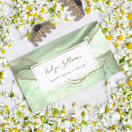 Jade green und gold Glitzer agcard Visitenkarte