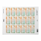 Jade Green und Terracotta-Marmorkarte Adressaufkleber (Vorne)