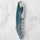 Jade Green und White Natural Geode look Kellnermesser (Rückseite)