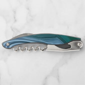 Jade Green und White Natural Geode look Kellnermesser (Rückseite)