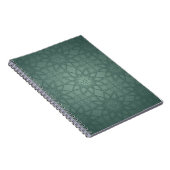 Jade Green Verziert Geometric Muster Notizblock (Rechte Seite)