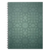 Jade Green Verziert Geometric Muster Notizblock (Vorderseite)