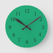 Jade Green Wall Clock Runde Wanduhr (Vorderseite)