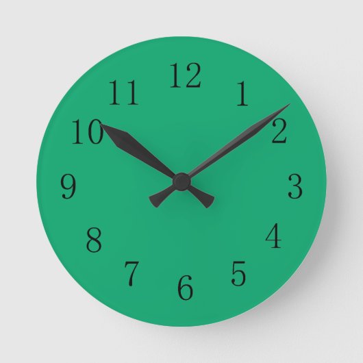 Jade Green Wall Clock Runde Wanduhr (Vorderseite)