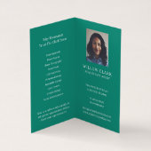 Jade Green Watercolor Front Door Foto & Services Visitenkarten (Innenseite)