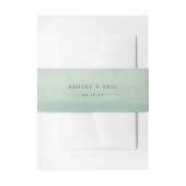 Jade Green Watercolor Personalisiert Wedding Einladungsbanderole (Vorderseite Beispiel)