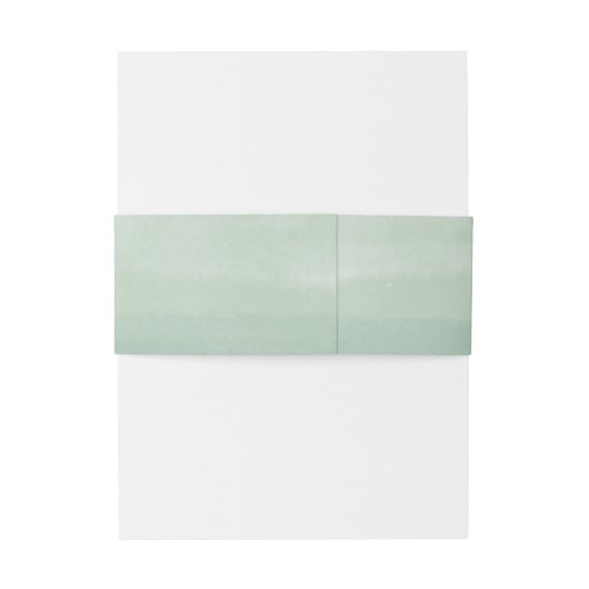 Jade Green Watercolor Personalisiert Wedding Einladungsbanderole (Rückseitenbeispiel)