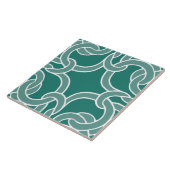 Jade Green White Celtic Knot Nahtlose Muster Tile Fliese (Seite)