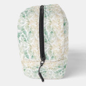 Jade-Grün-Cream-Abstrakt Waschbeutel (Rechts)