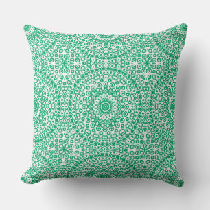 Jade-Grün-Mandala-Muster Kissen