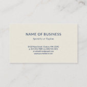 Jade-Grün-Marine-Blau geometrisch Visitenkarte (Rückseite)