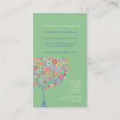 Jade-Grün-Retro Kreis-Baum-on-line-Speicher-Karte Visitenkarte (Rückseite)