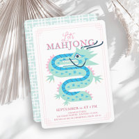 Jade-Grüner-Drache-Rosa-Chinoiserie-Mahjong-Party