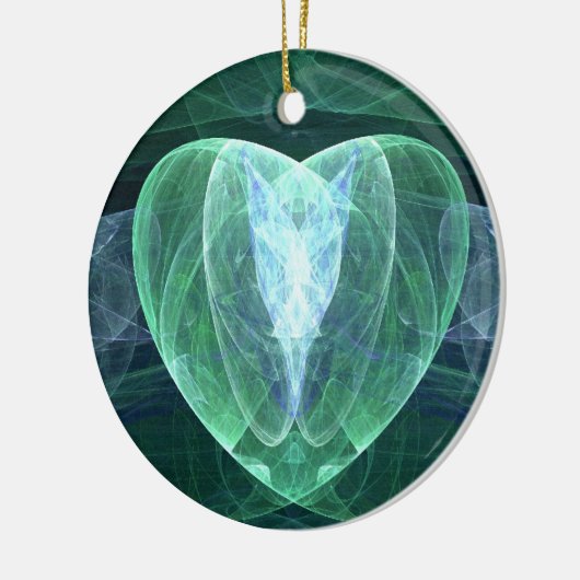 Jade-Herz Keramikornament (Links)