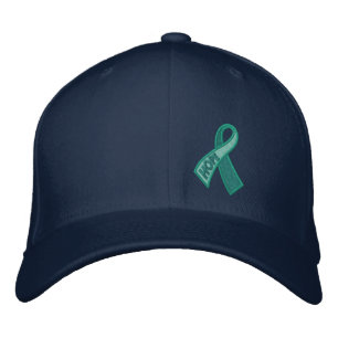 Jade Hope Cancer Ribbon Awareness Bestickte Kappe