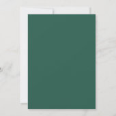 Jade Indigo Blütenhochzeit Einladung (Rückseite)