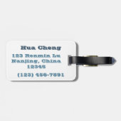 Jade Journeyman Gepäckanhänger (Rückseite horizontal)