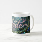 Jade kosmische Blumen Kaffeetasse (VorderseiteRechts)