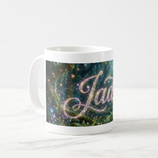 Jade kosmische Blumen Kaffeetasse