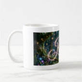 Jade kosmische Blumen Kaffeetasse (Links)