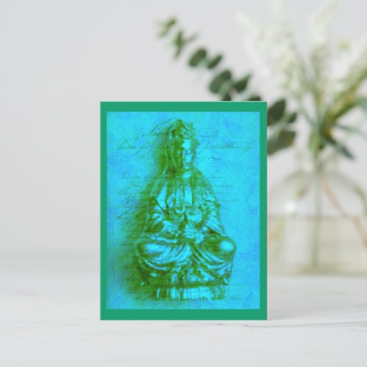 Jade Kwan Yin Postcard Postkarte (Stehend Vorderseite)