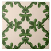 Jade Lattice in Cream Fliese (Vorderseite)
