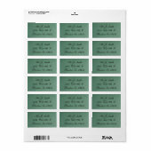 Jade Leather Bricks Stilvoll Adressaufkleber (Vorne)