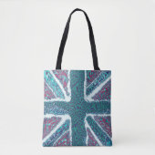Jade Lila Union Jack Liquid Art, Wild Animal Tasche (Vorderseite)
