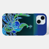 Jade Majesty Elegante Grün und Blau Pfau Case-Mate iPhone Hülle (Rückseite (Horizontal))