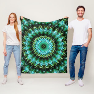 Jade-Mandala Fleecedecke