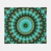 Jade-Mandala Fleecedecke (Vorderseite (Horizontal))